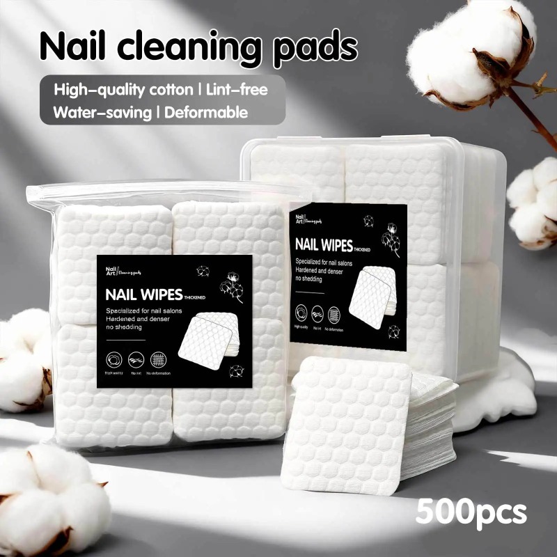 Nail Art Gel - 200/500pcs Lint-Free Nail Polish Remover Wipes,