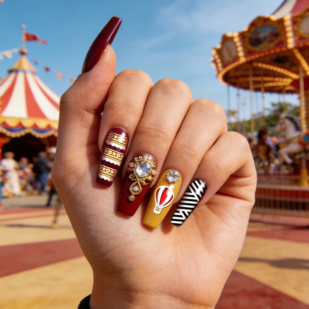 3pcs Circus Nail Stamping Plat - Nail Stamping Plate 评论和价格