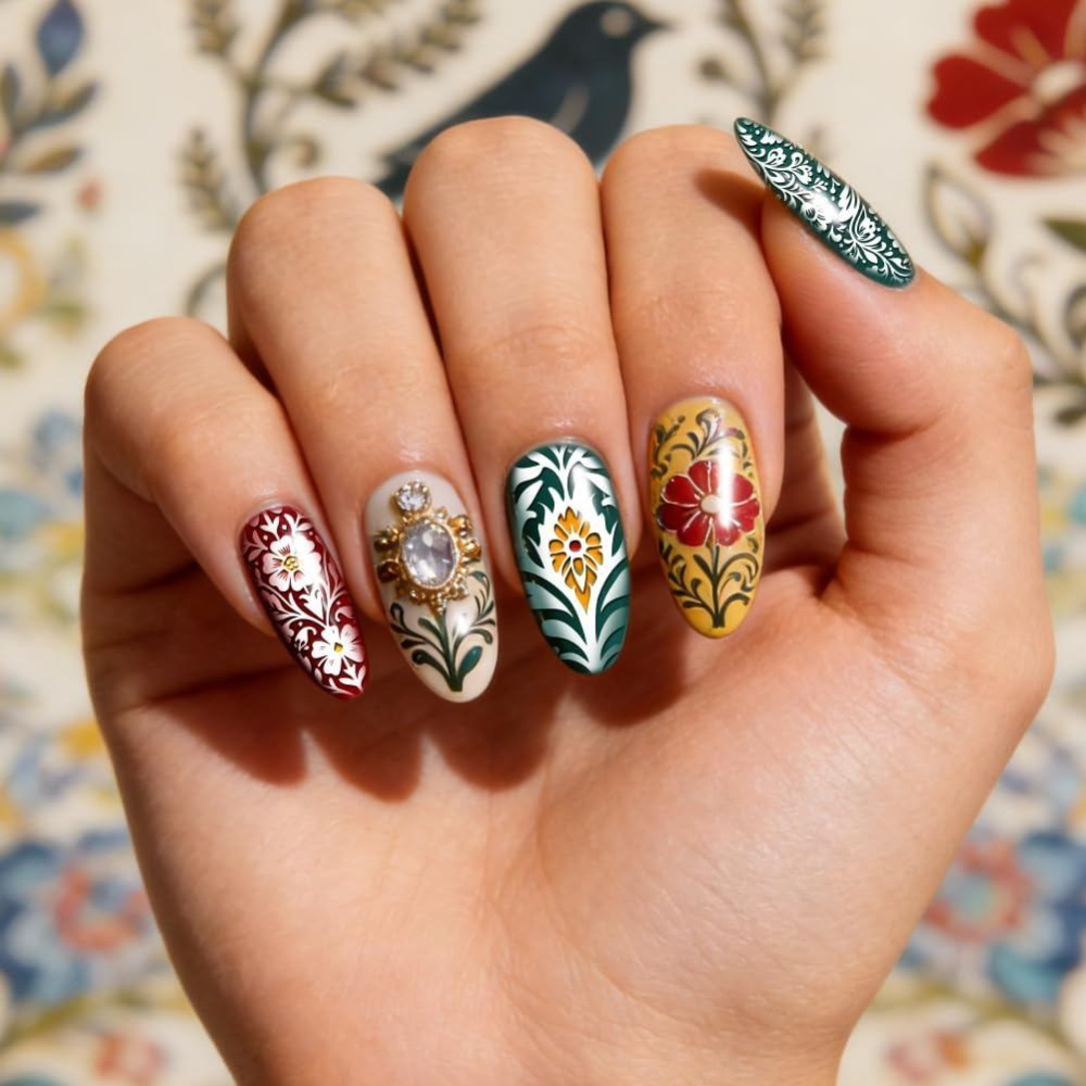 3pcs Flower Nail Stamping Plat - Nail Stamping Plate 评论和价格