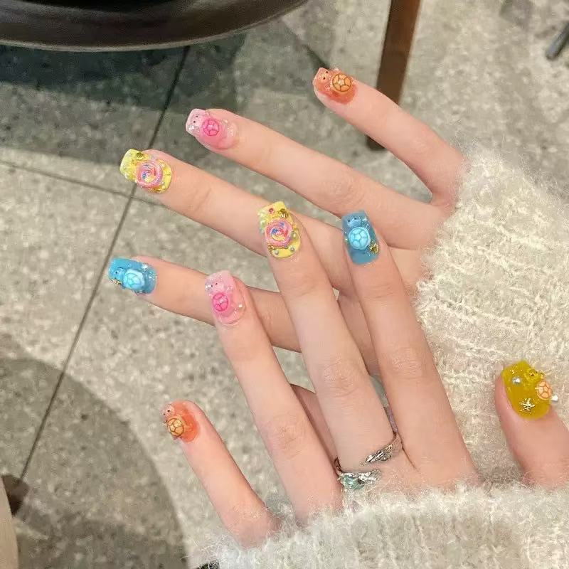 100 Mini Colorful Turtle Resin - Nail Art Design 评论和价格