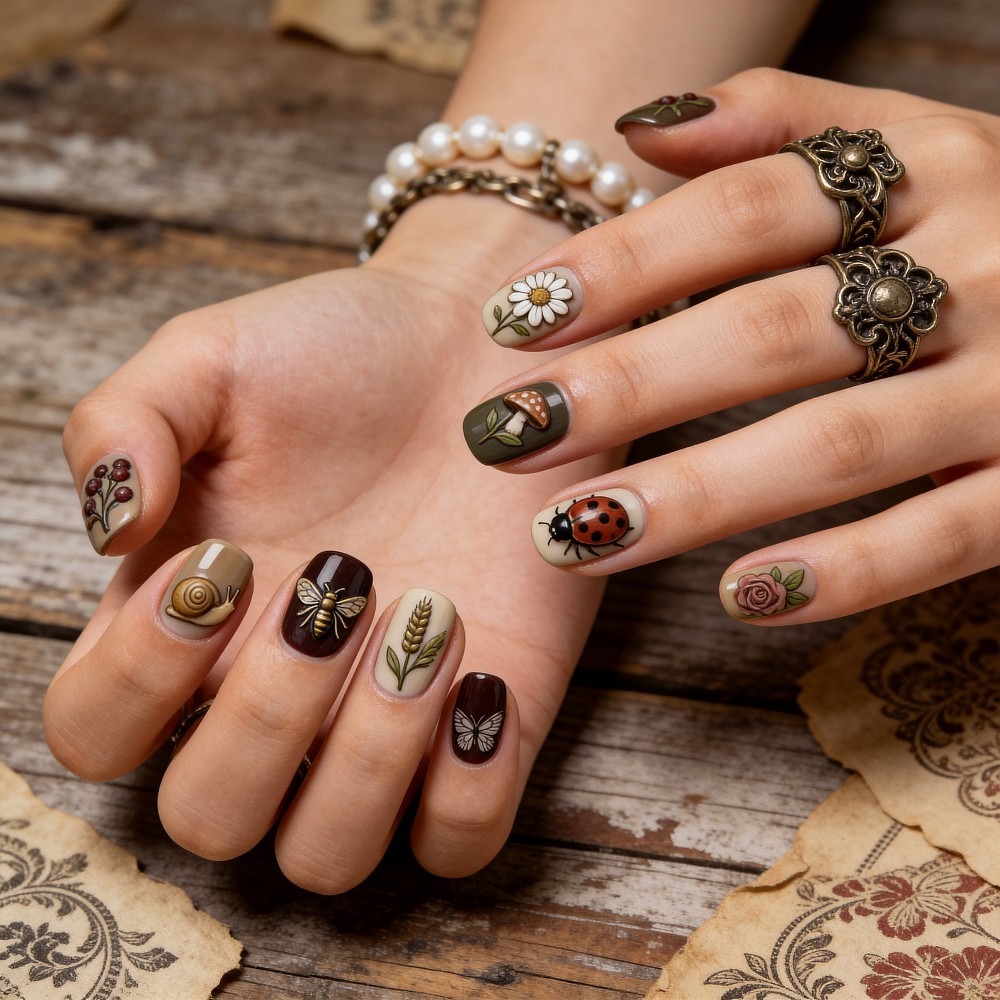 3pcs Insects Plants Nail Stamp - Nail Stamping Plate 评论和价格
