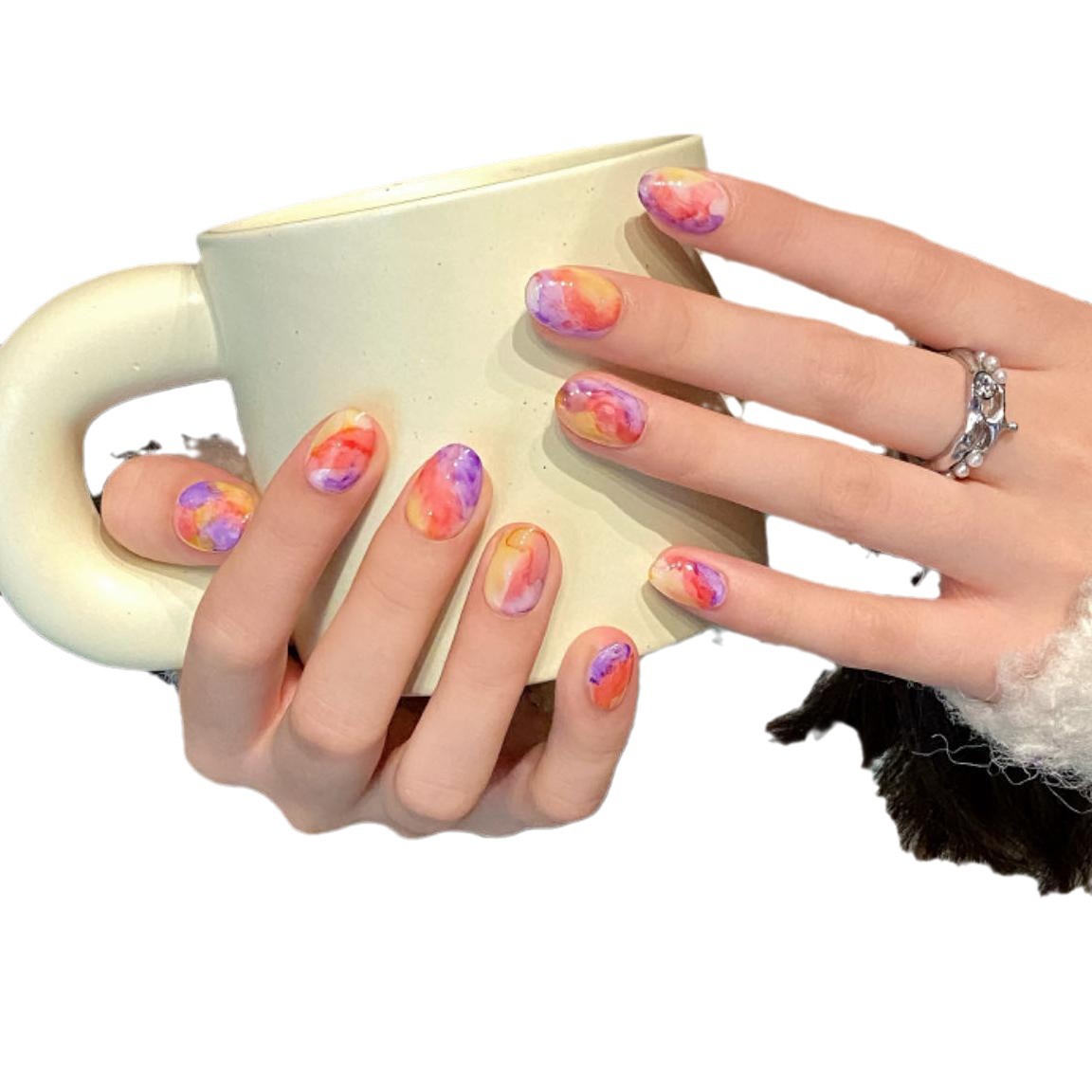 10 PCS Luxury Handmade Press o - Nail Adhesive Tab 评论和价格