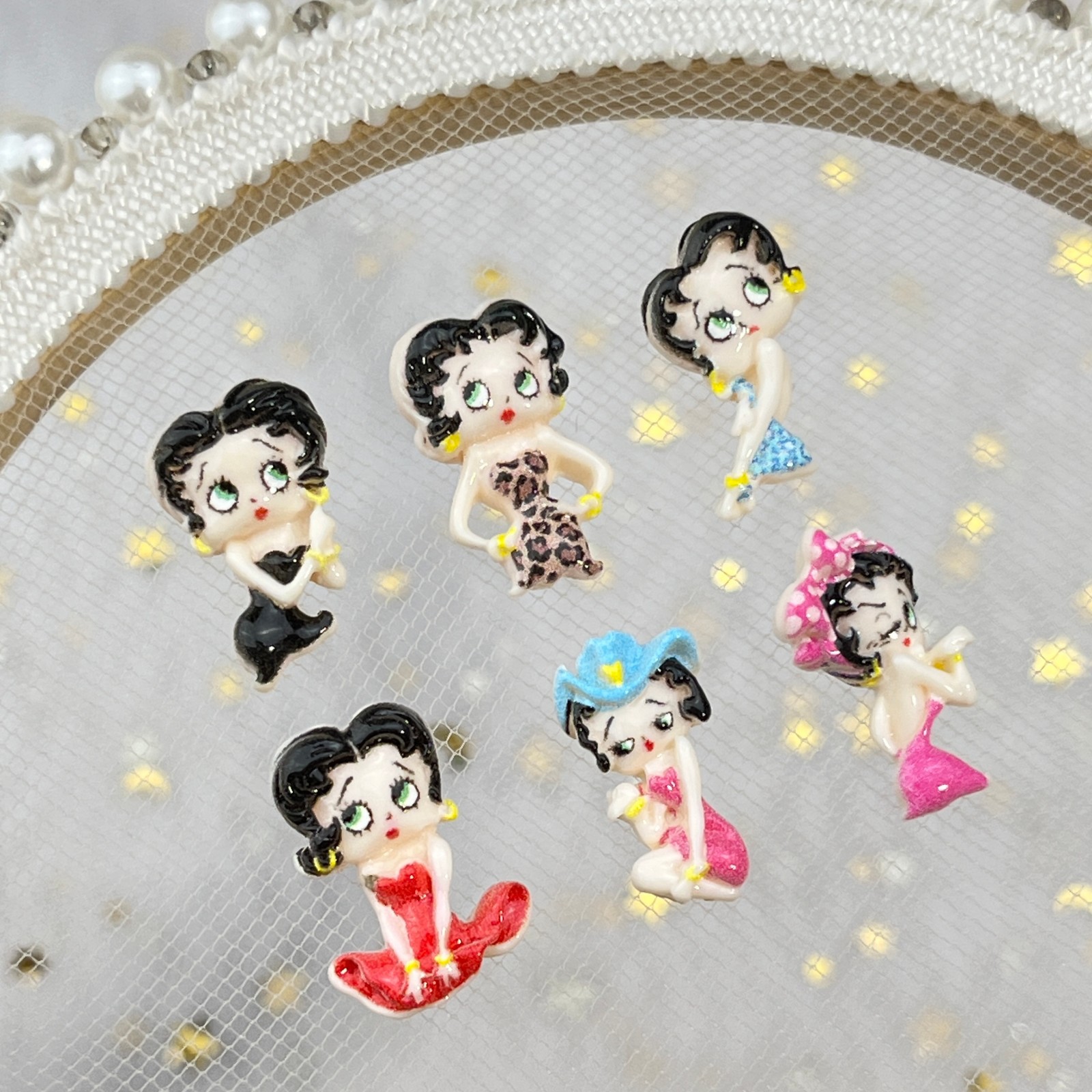 100pcs Cartoon Betty Nail Art  - Nail Art Gel 评论和价格