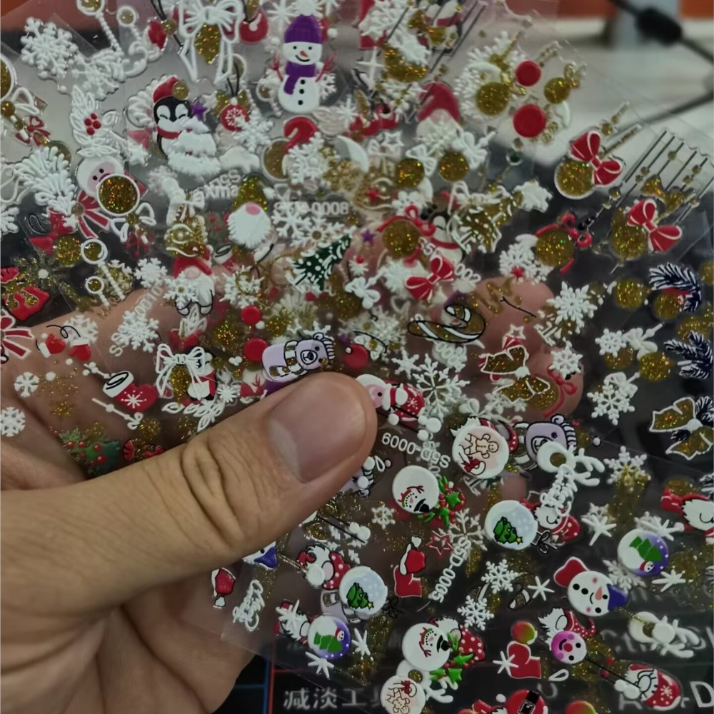 5D Glitter Christmas Embossed  - Nail Art Xmas 2025 评论和价格