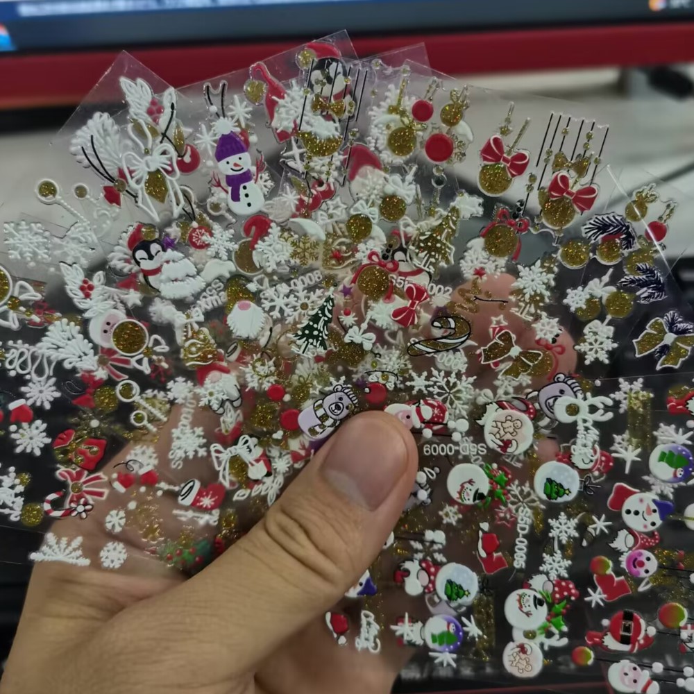 5D Glitter Christmas Embossed  - Nail Art Xmas 2025 评论和价格