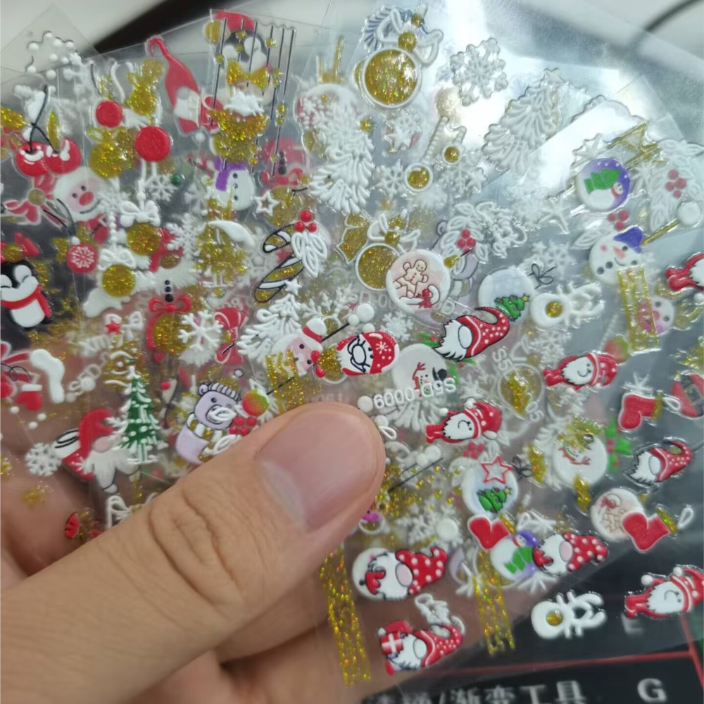 5D Glitter Christmas Embossed  - Nail Art Xmas 2025 评论和价格