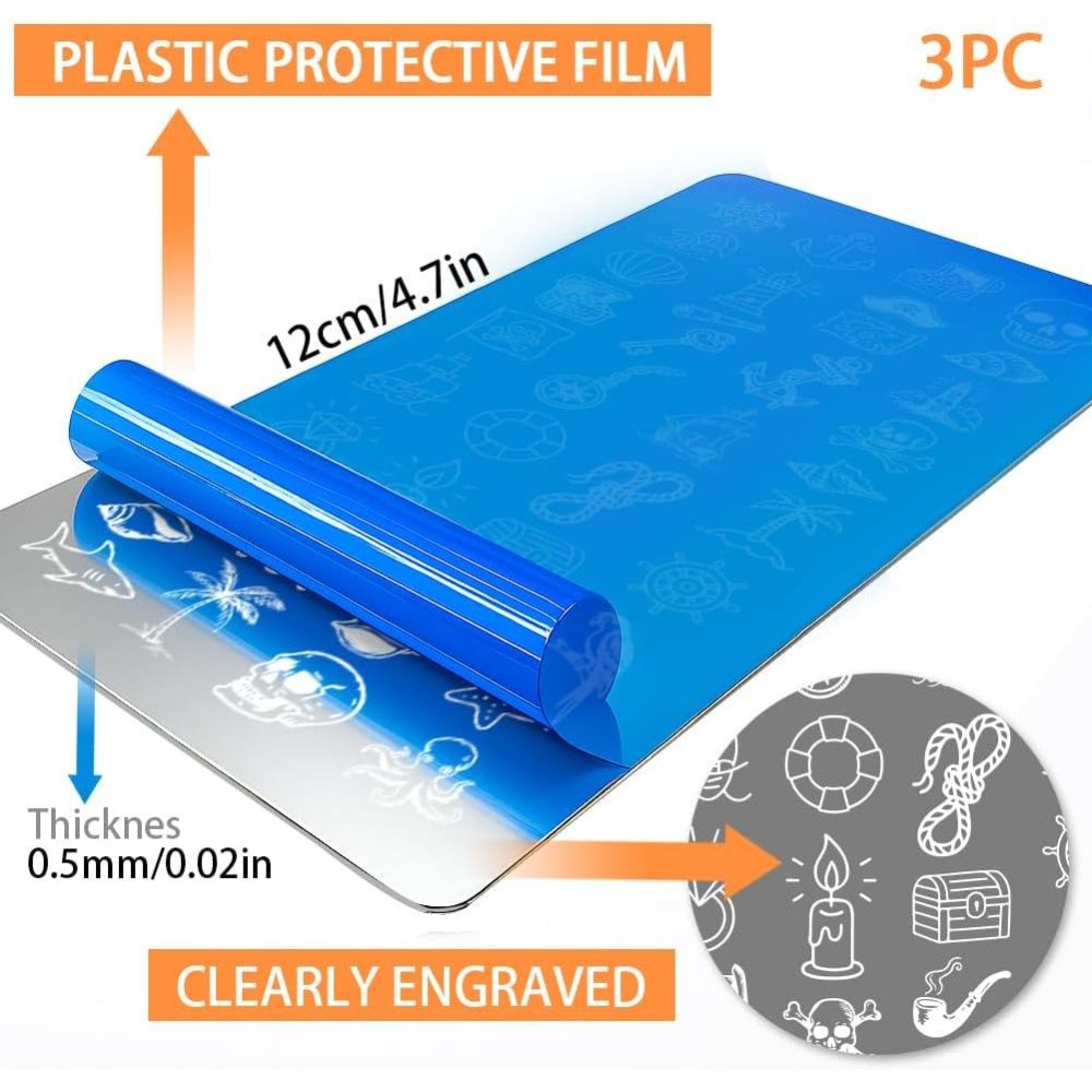 3pc Nautical Treasure Nail Sta - Nail Stamping Plate 评论和价格