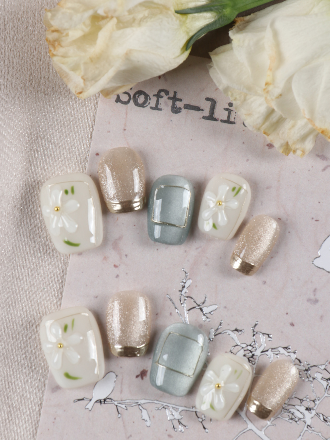 10Pcs Press on Nails Fake Nail - Nail Adhesive Tab 评论和价格
