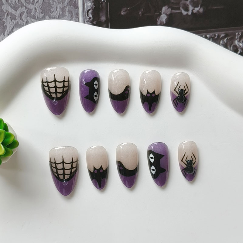 10Pcs Women Halloween Party Th - Nail Art Cat Eye 评论和价格