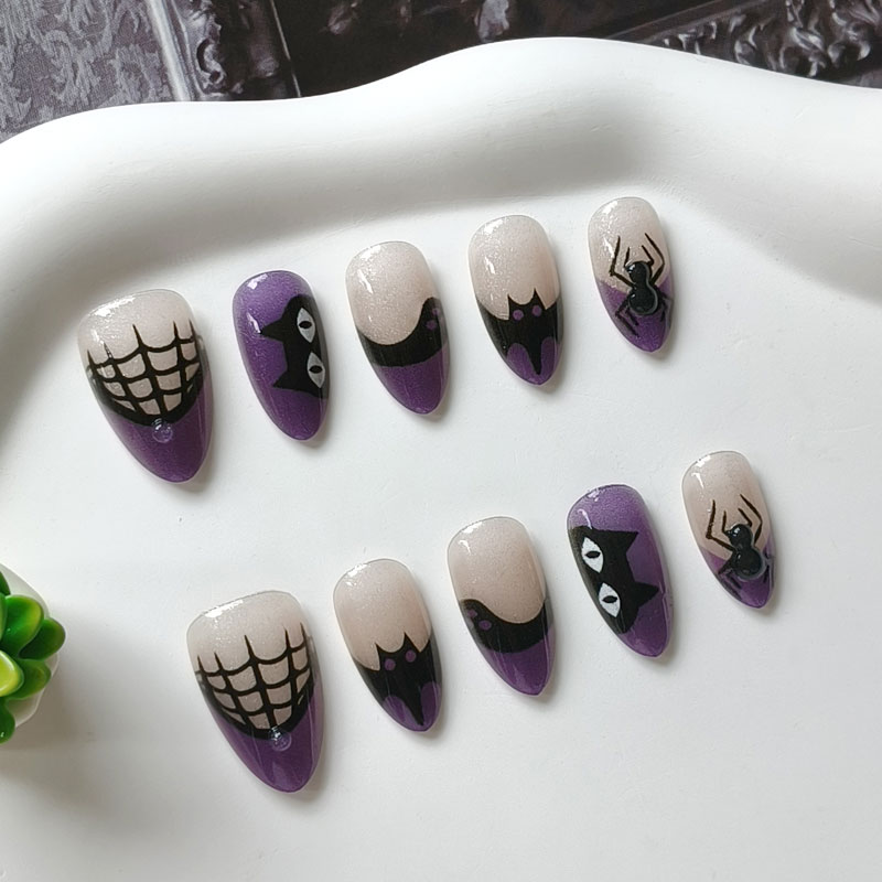 10Pcs Women Halloween Party Th - Nail Art Cat Eye 评论和价格