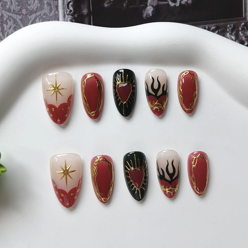 10Pcs Women Halloween Party Th - Nail Art Cat Eye 评论和价格