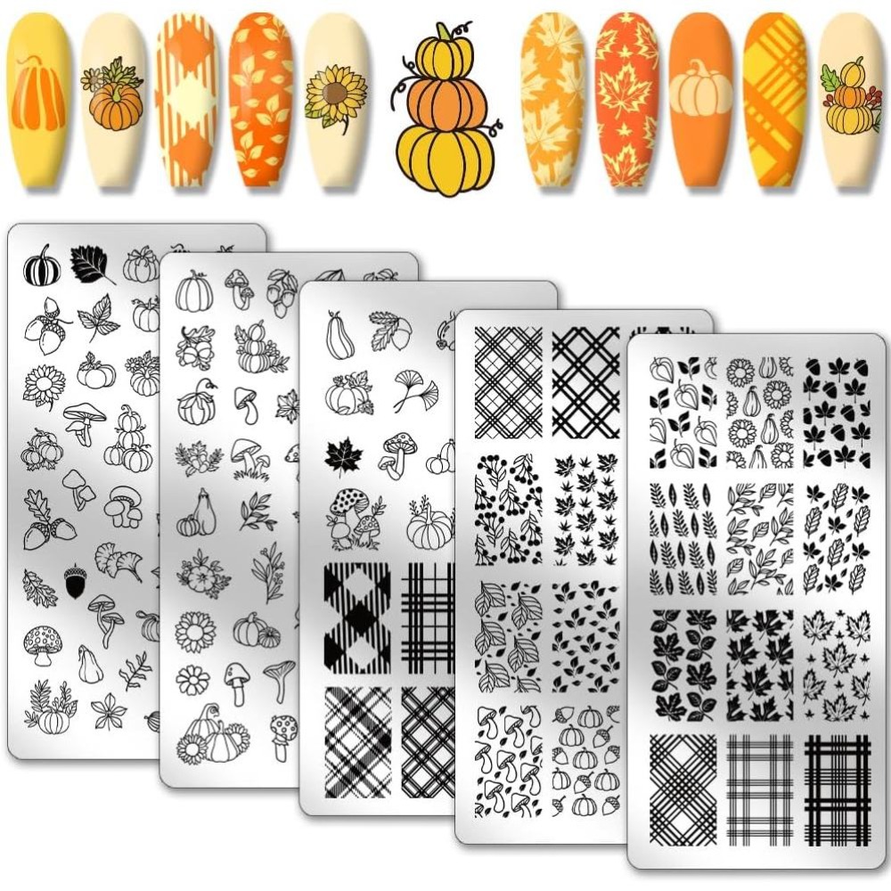 Fall Thanksgiving Nail Stamp P - Nail Stamping Plate 评论和价格