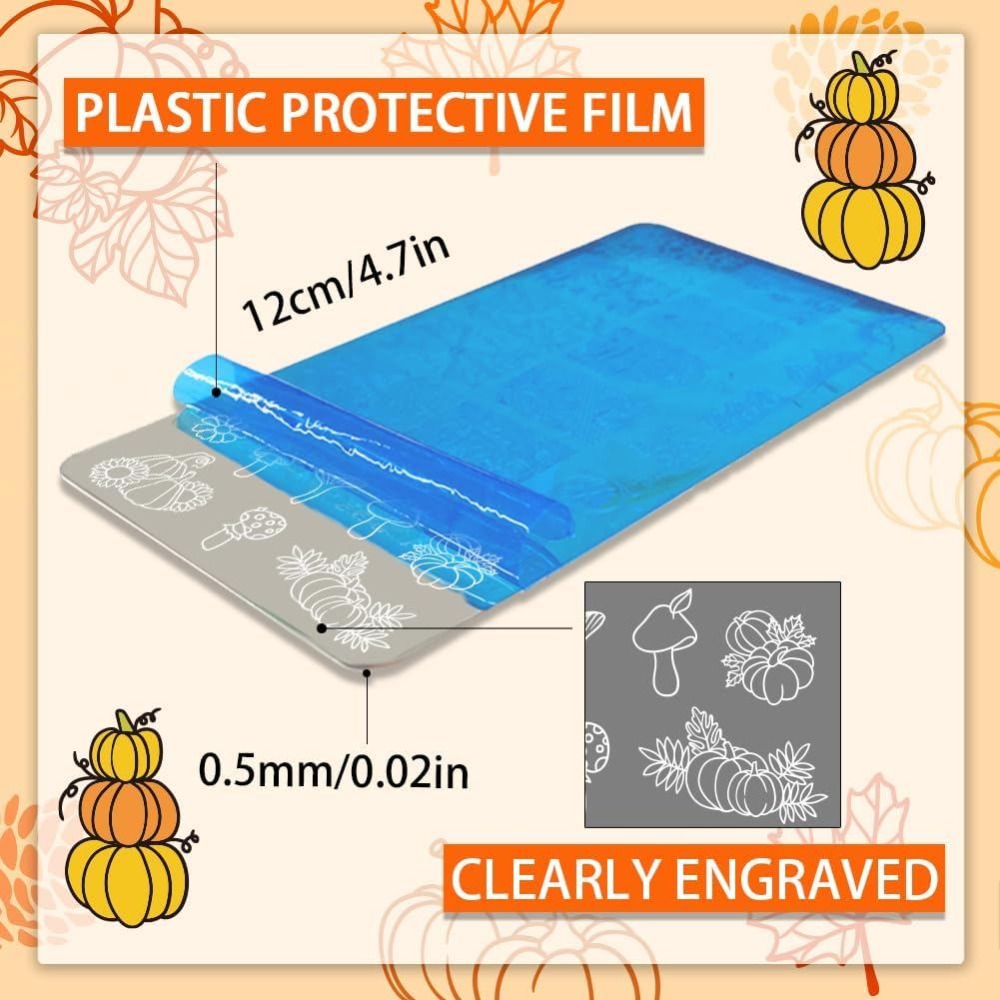 Fall Thanksgiving Nail Stamp P - Nail Stamping Plate 评论和价格