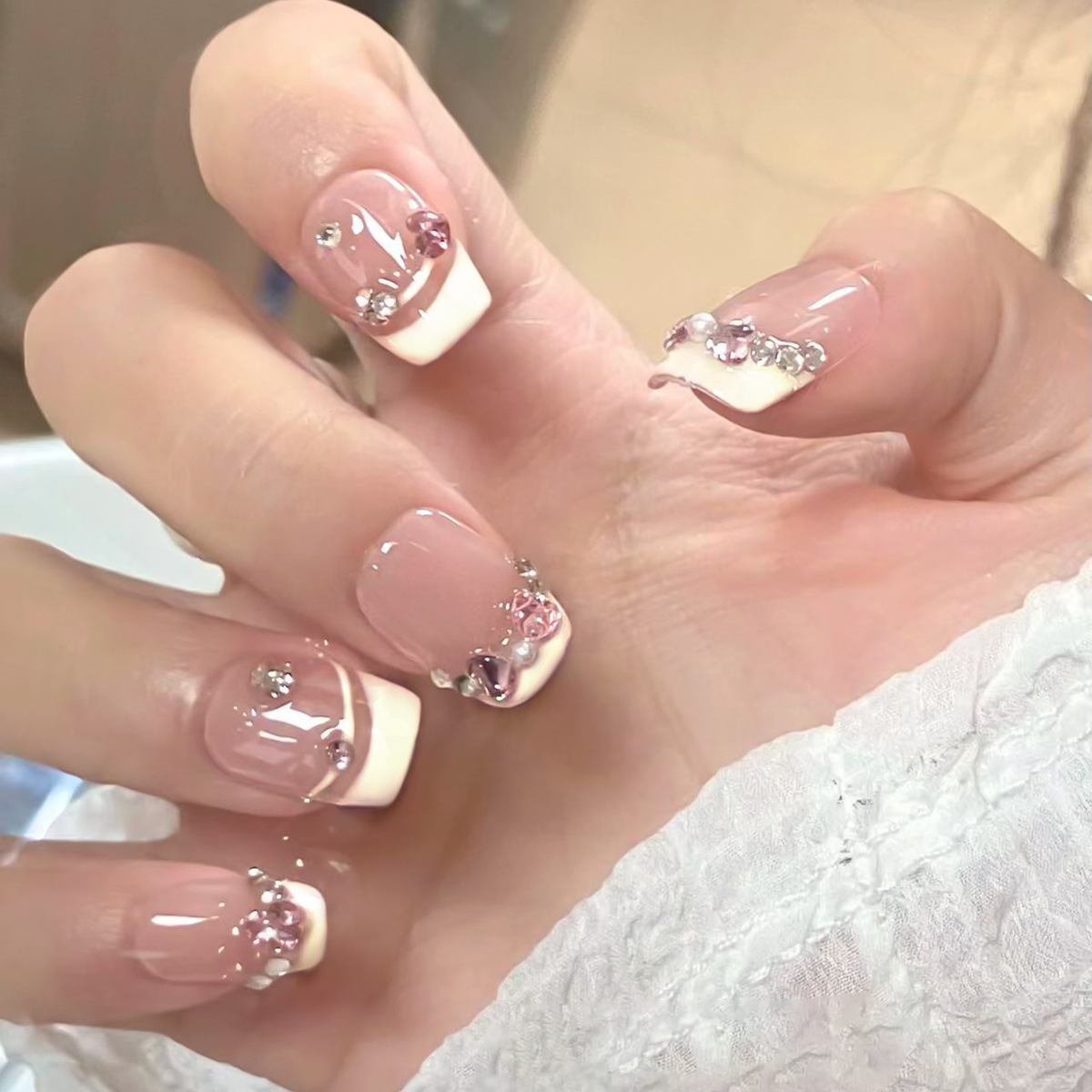 24Pcs Autumn Style Mid-length  - Nail Art Cat Eye 评论和价格