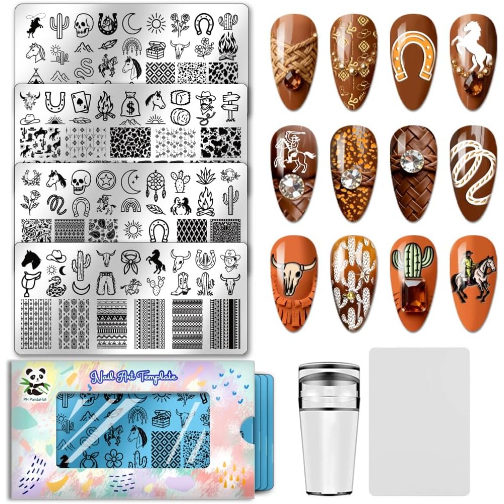 Stainless Steel DIY Nail Art T - Nail Stamping Plate 评论和价格