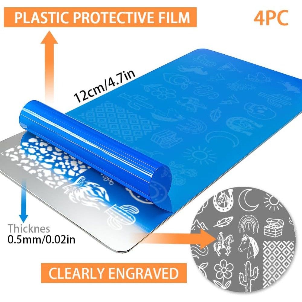 Stainless Steel DIY Nail Art T - Nail Stamping Plate 评论和价格