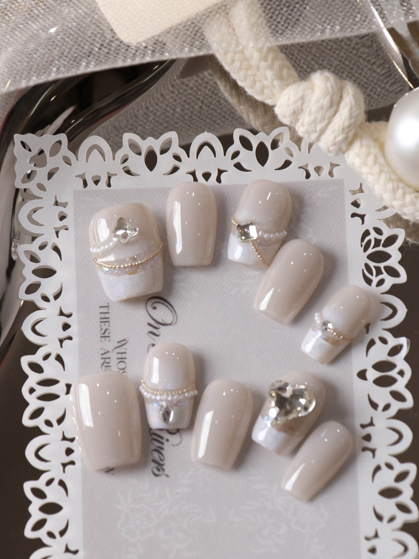 10Pcs Press on Nails Short Whi - Nail Adhesive Tab 评论和价格