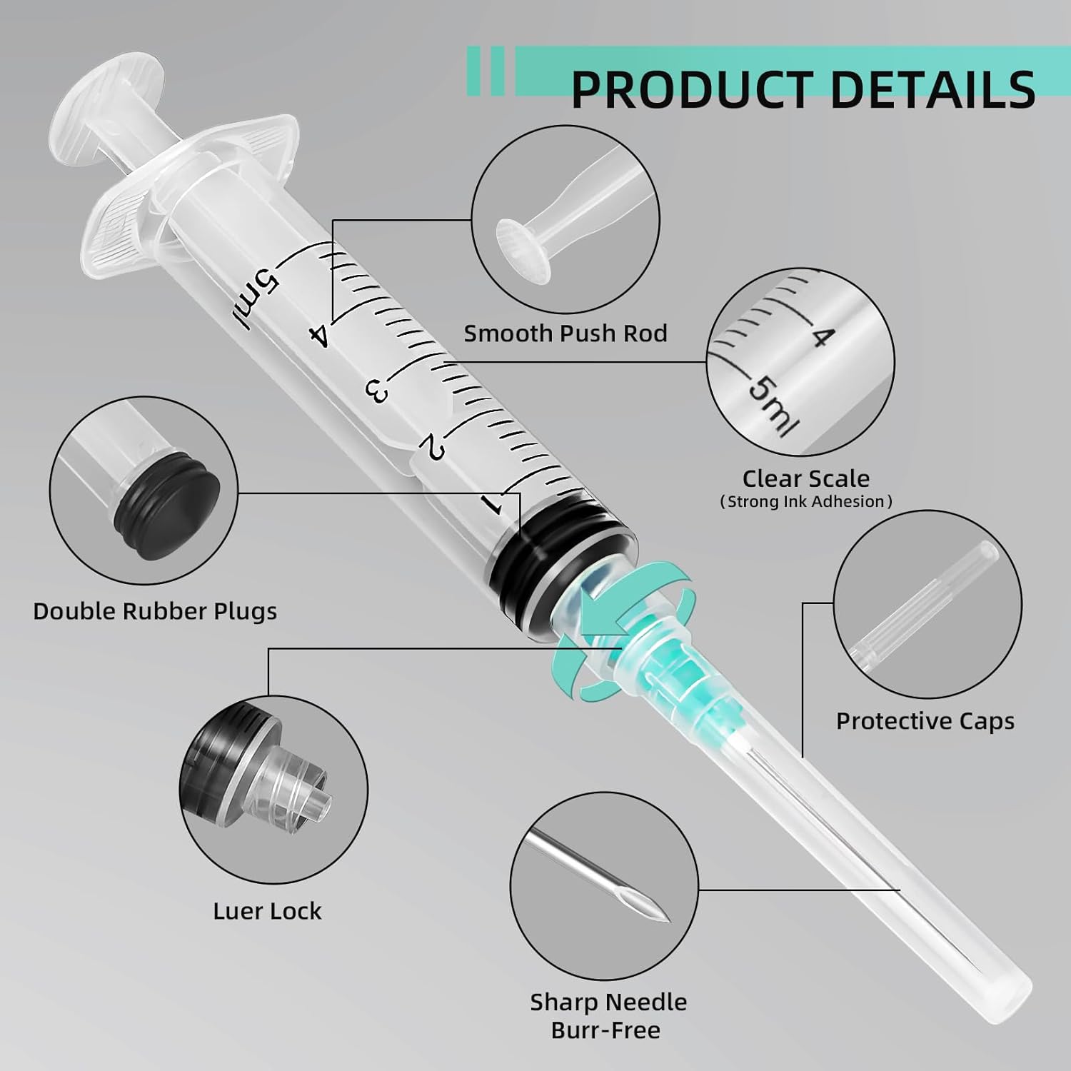 5ml Luer Lock Syringe, Suitabl - Nail Art Design 评论和价格