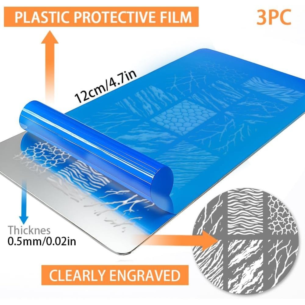 3pcs Abstract Texture Nail Sta - Nail Stamping Plate 评论和价格