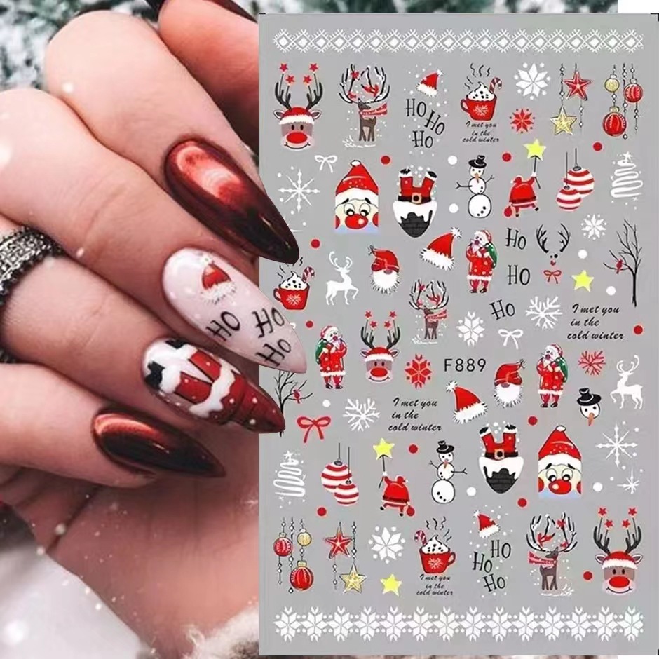 1Pcs 2025 Christmas 3D Nail Ar - Nail Art Xmas 2025 评论和价格