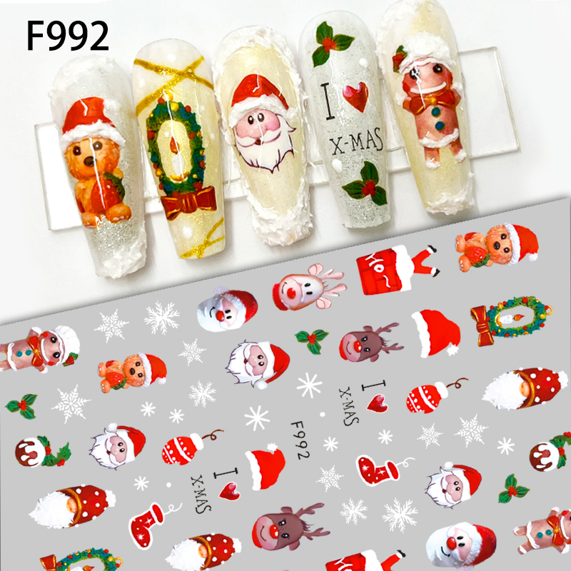 1Pcs 2025 Christmas 3D Nail Ar - Nail Art Xmas 2025 评论和价格