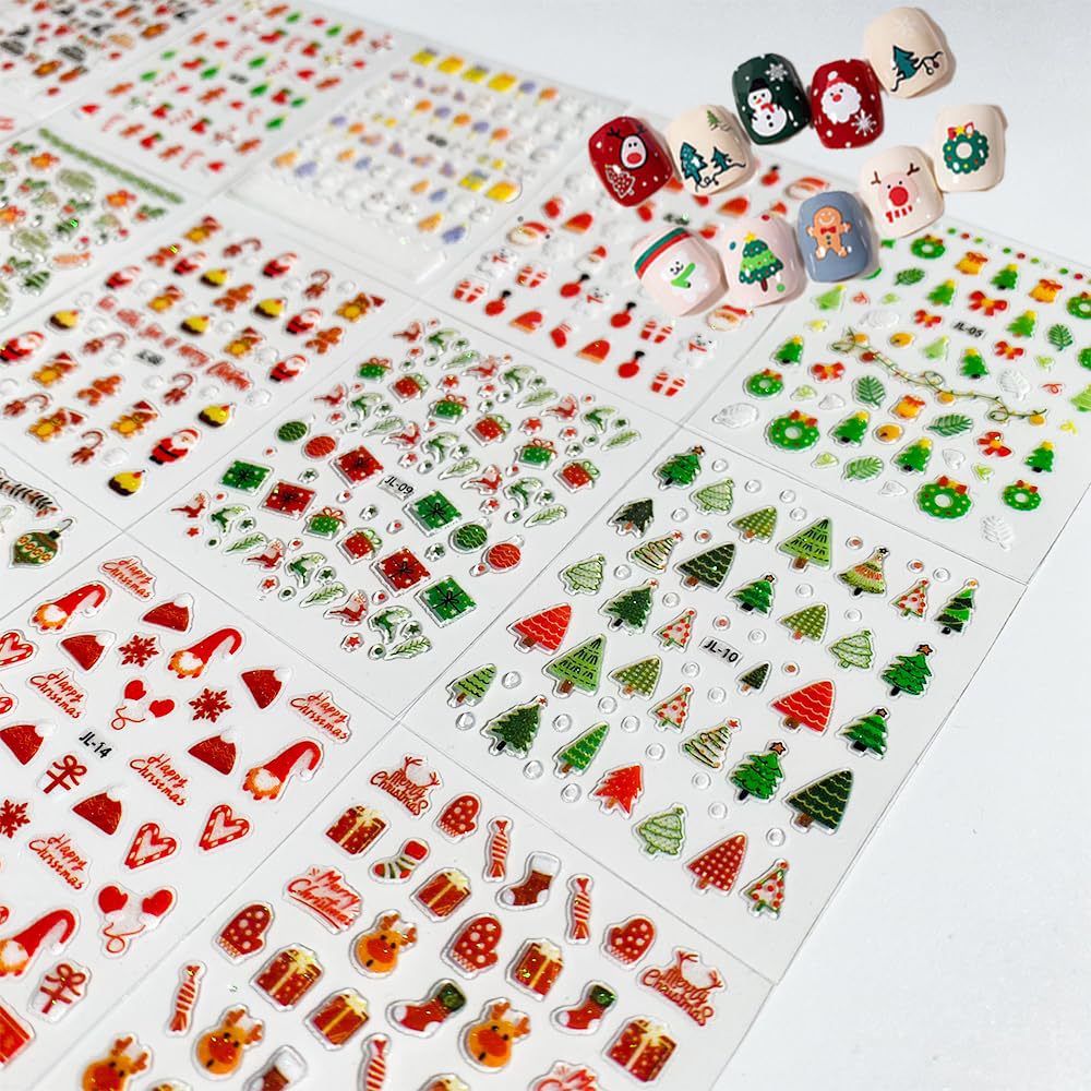 30 Sheets Christmas Nail Art S - Nail Art Xmas Stickers 评论和价格