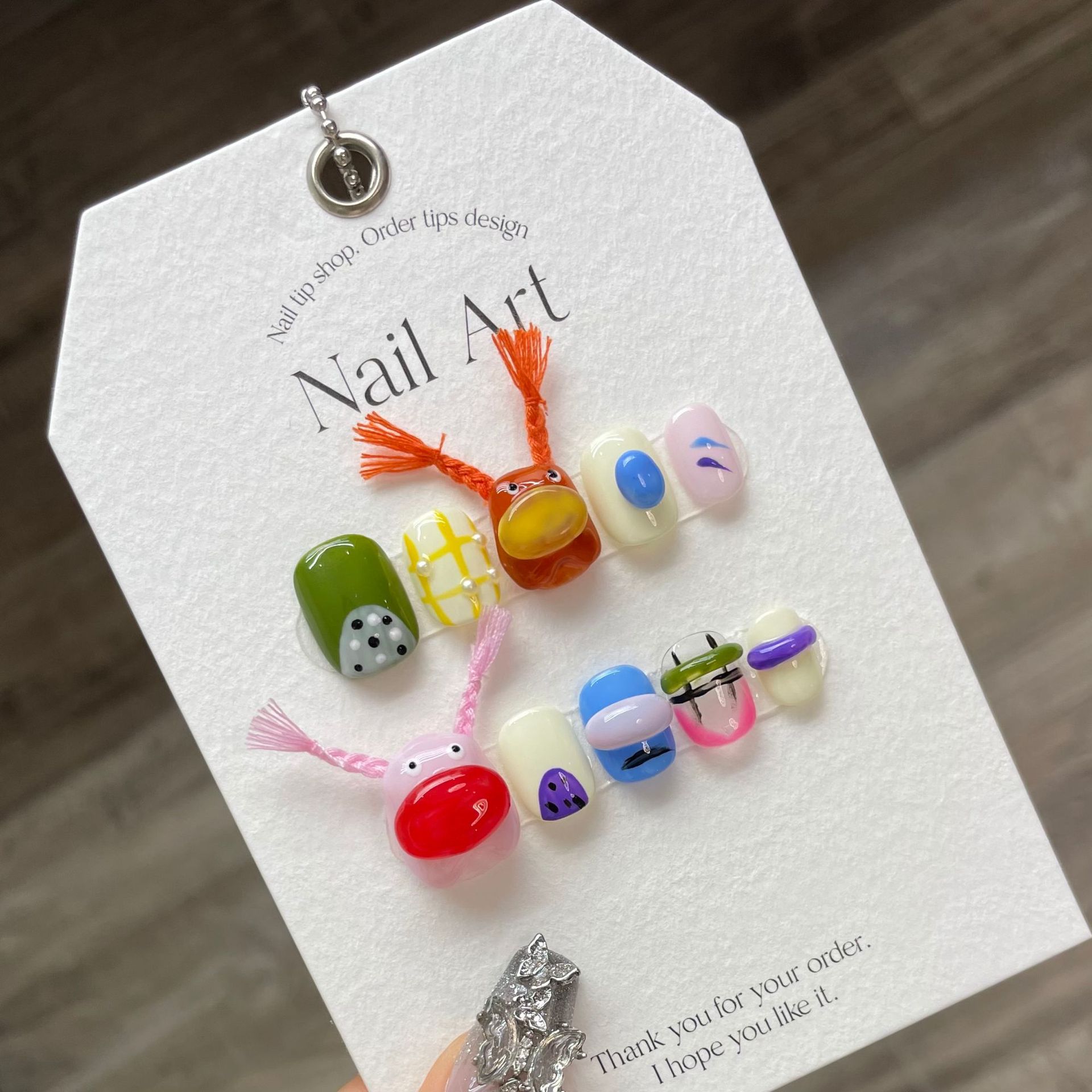 10 pcs Luxury Handmade Press o - Nail Adhesive Tab 评论和价格