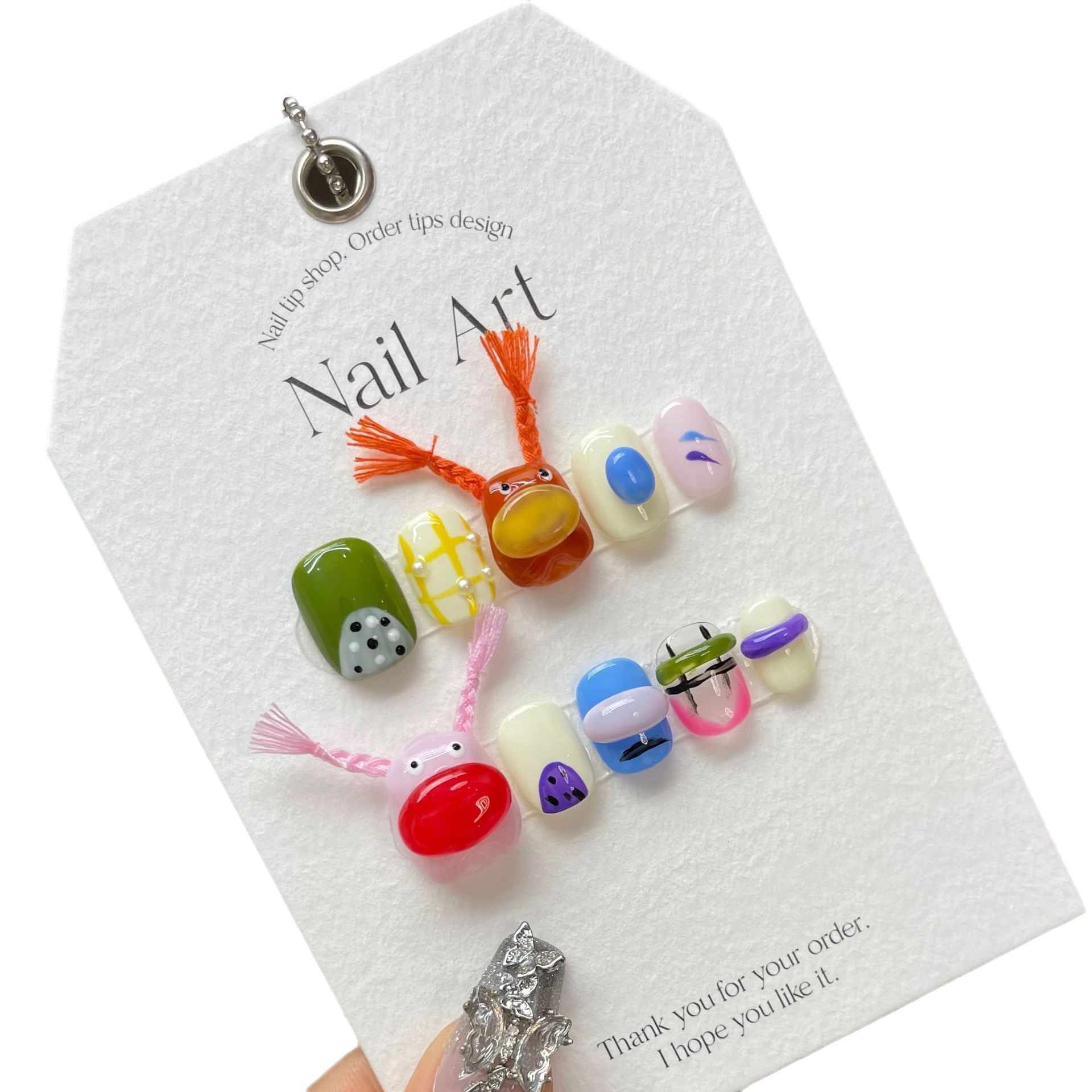 10 pcs Luxury Handmade Press o - Nail Adhesive Tab 评论和价格