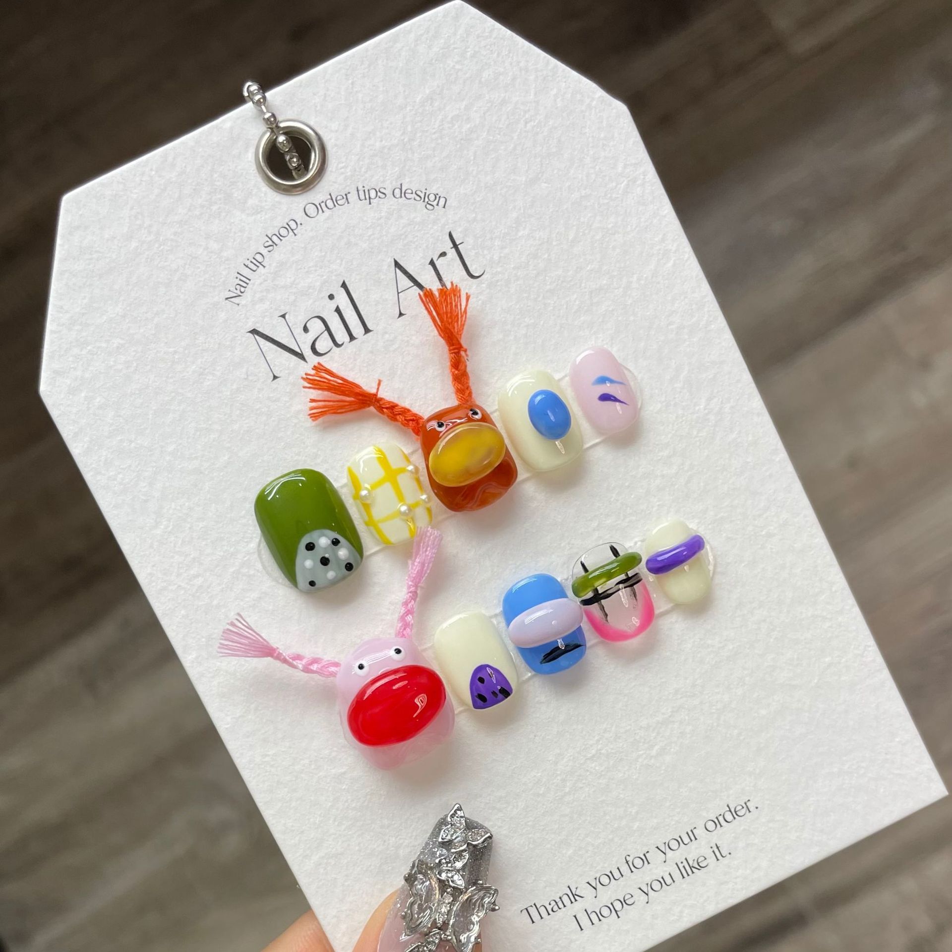 10 pcs Luxury Handmade Press o - Nail Adhesive Tab 评论和价格