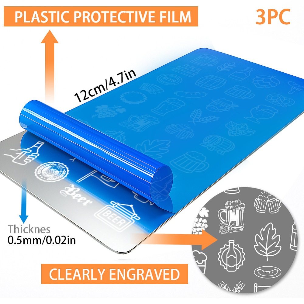 3pcs Beer Nail Stamping Plates - Nail Stamping Plate 评论和价格