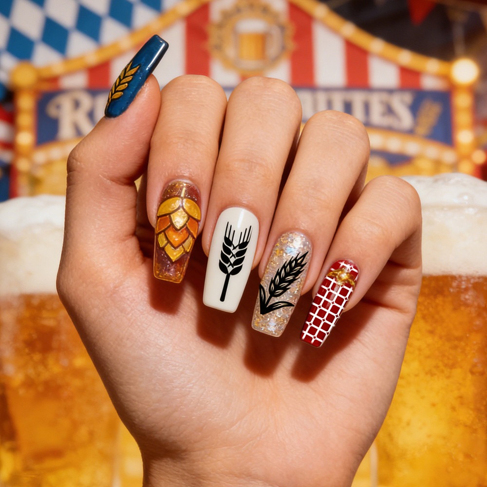3pcs Beer Nail Stamping Plates - Nail Stamping Plate 评论和价格