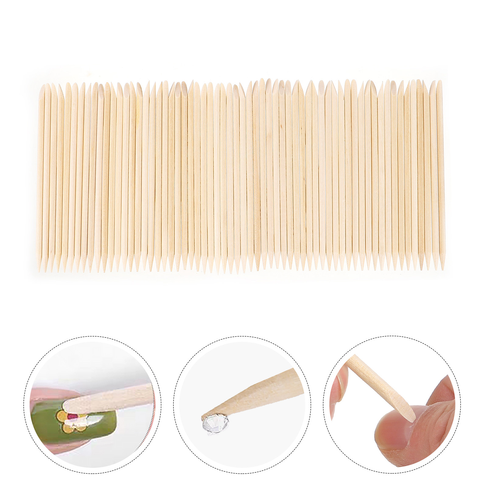 200pcs Orange Wood Cuticle Sti - Nail Art Gel 评论和价格