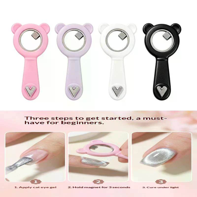 1Pcs Portable 2 In 1 Cute Bear - Nail Art Cat Eye 评论和价格