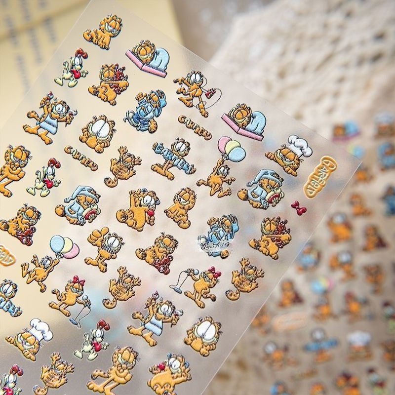New Garfield Nail Art Stickers - Nail Art Design 评论和价格