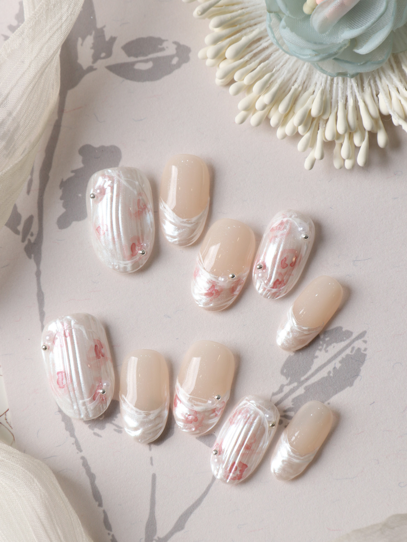 10Pcs Press on Nails Short Whi - Nail Adhesive Tab 评论和价格