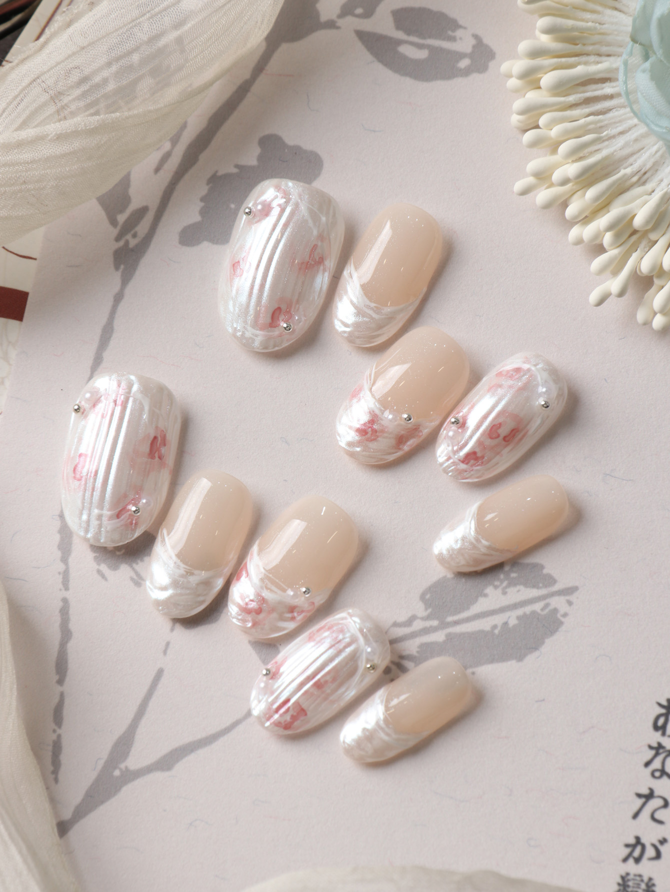 10Pcs Press on Nails Short Whi - Nail Adhesive Tab 评论和价格