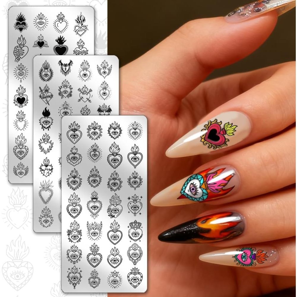 84 Patterns Sacred Heart Nail  - Nail Stamping Plate 评论和价格