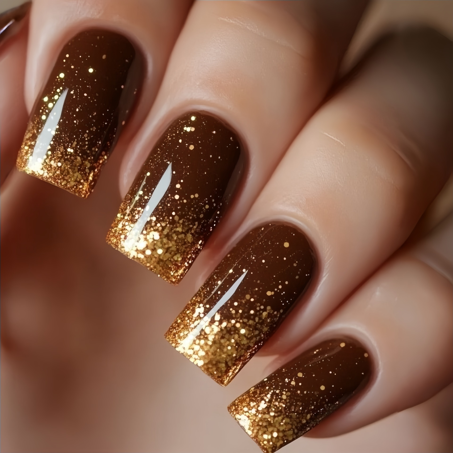 Short Medium fake nails Gradie - Nail Art Design 评论和价格