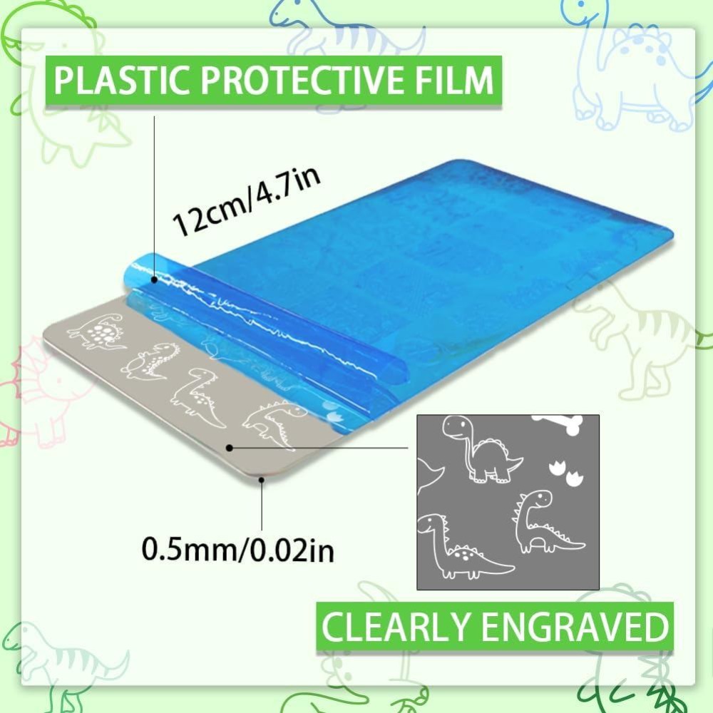 3pcs Dinosaur Nail Stamping Pl - Nail Stamping Plate 评论和价格