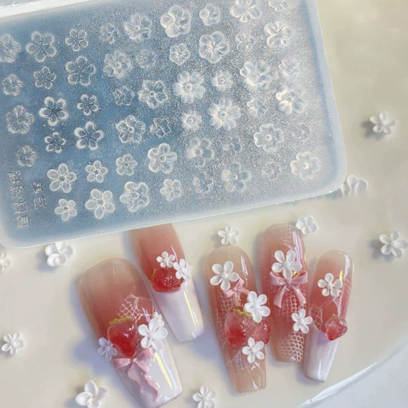 Pcs Silicone Nail Art Mold Flo - Nail Stamping Plate 评论和价格