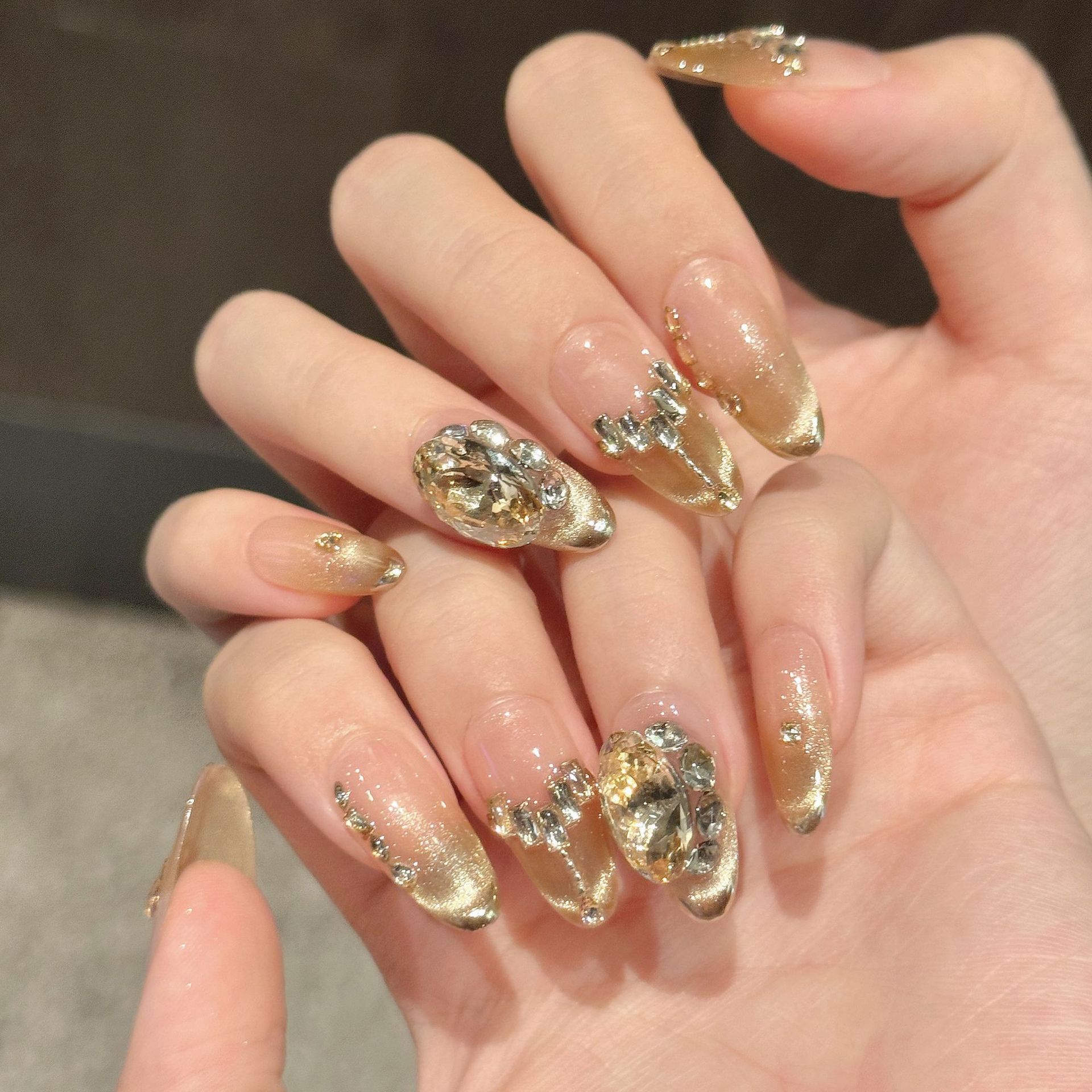 10 PCS Luxury Handmade Press o - Nail Adhesive Tab 评论和价格